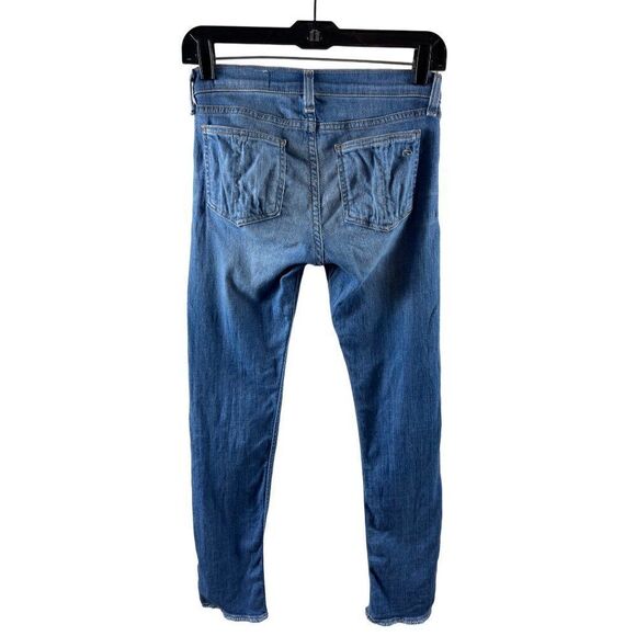 rag & bone Jeans the Capri Low Rise Light Wash Denim Raw Hem Women's Size 25 - Picture 4 of 13